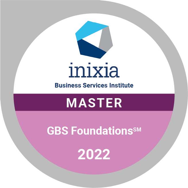 Badge: Inixia Business Services Institute Master GBS Foundations 2022