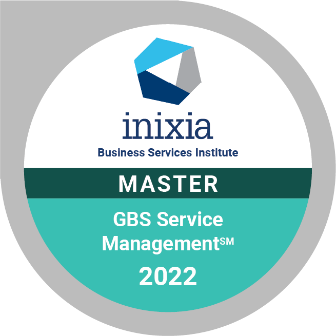 Badge: Inixia Business Services Institute Master GBS Service Management 2022