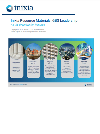 Inixia GBS Leadership - As the Organization Matures
