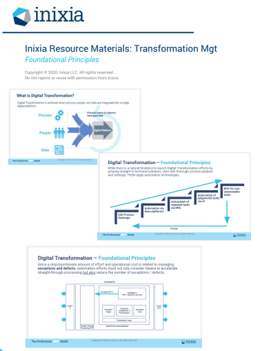 Inixia Resource Materials - Transformation Management: Foundational Principles